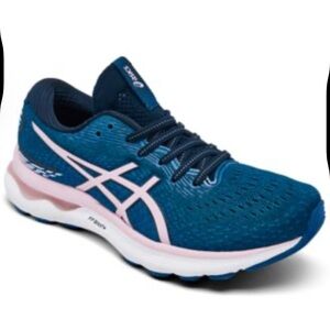 Women's ASICS Blue & Pink GEL-Nimbus 24 Running Sneakers US 10